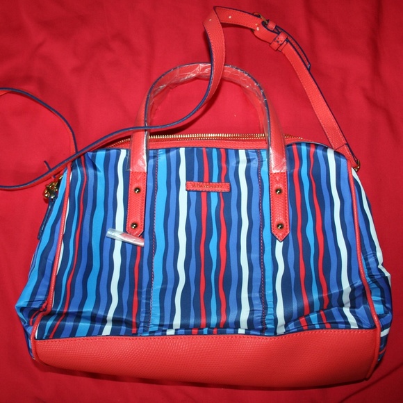 VERA BRADLEY SATCHEL TOTE CROSSBODY BAG COBALT NEW - Picture 4 of 8